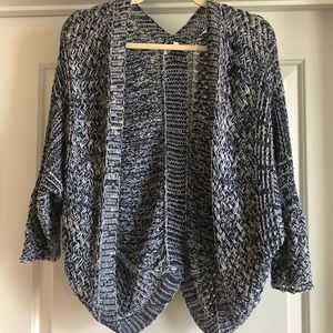 BB Dakota navy open weave cocoon cardigan Sz S